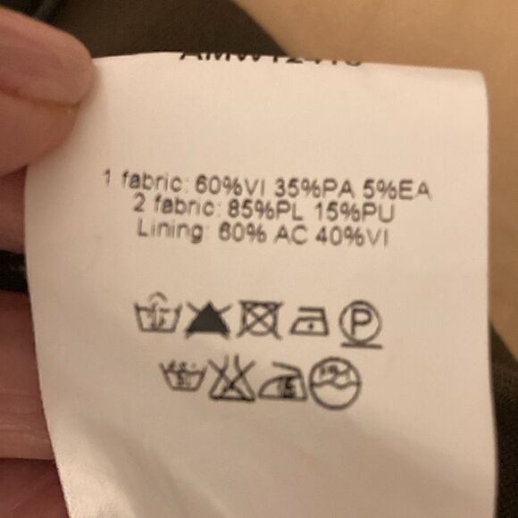 Amen Italy Color Block Sleeveless Shift Dress. Black/Navy/Brown. Size 40. US 4. - Picture 10 of 10